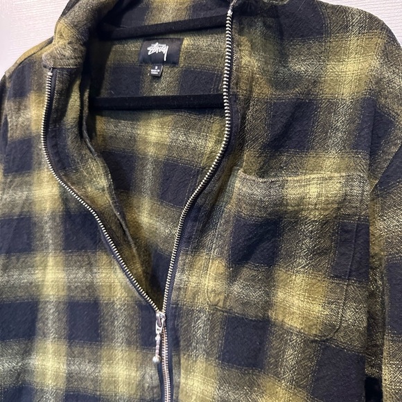 STUSSY SOLD OUT Black and Olive Green Plaid Shirt Jacket | Size S | Cotton | - Picture 12 of 17